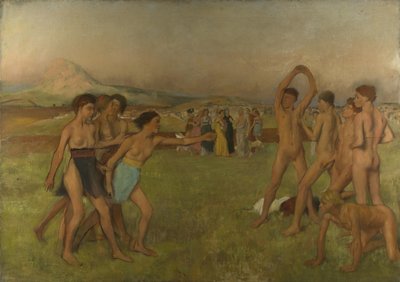 Young Spartans by Edgar Degas